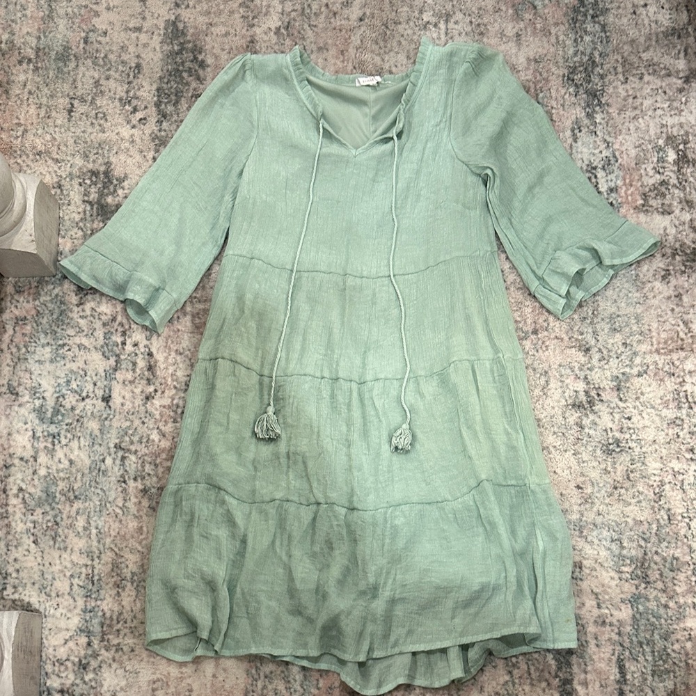 Light Green Tiered Dress